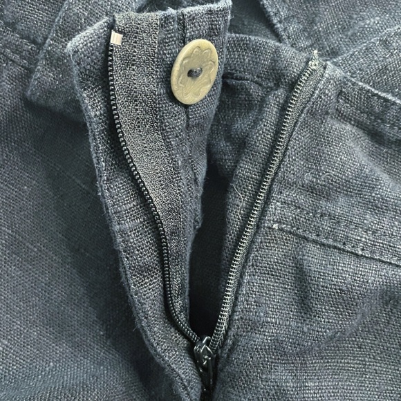 Neesh By D.A.R. Anthropologie LITHUANIAN LINEN Pants Women’s M Black Wide Leg - Picture 11 of 11